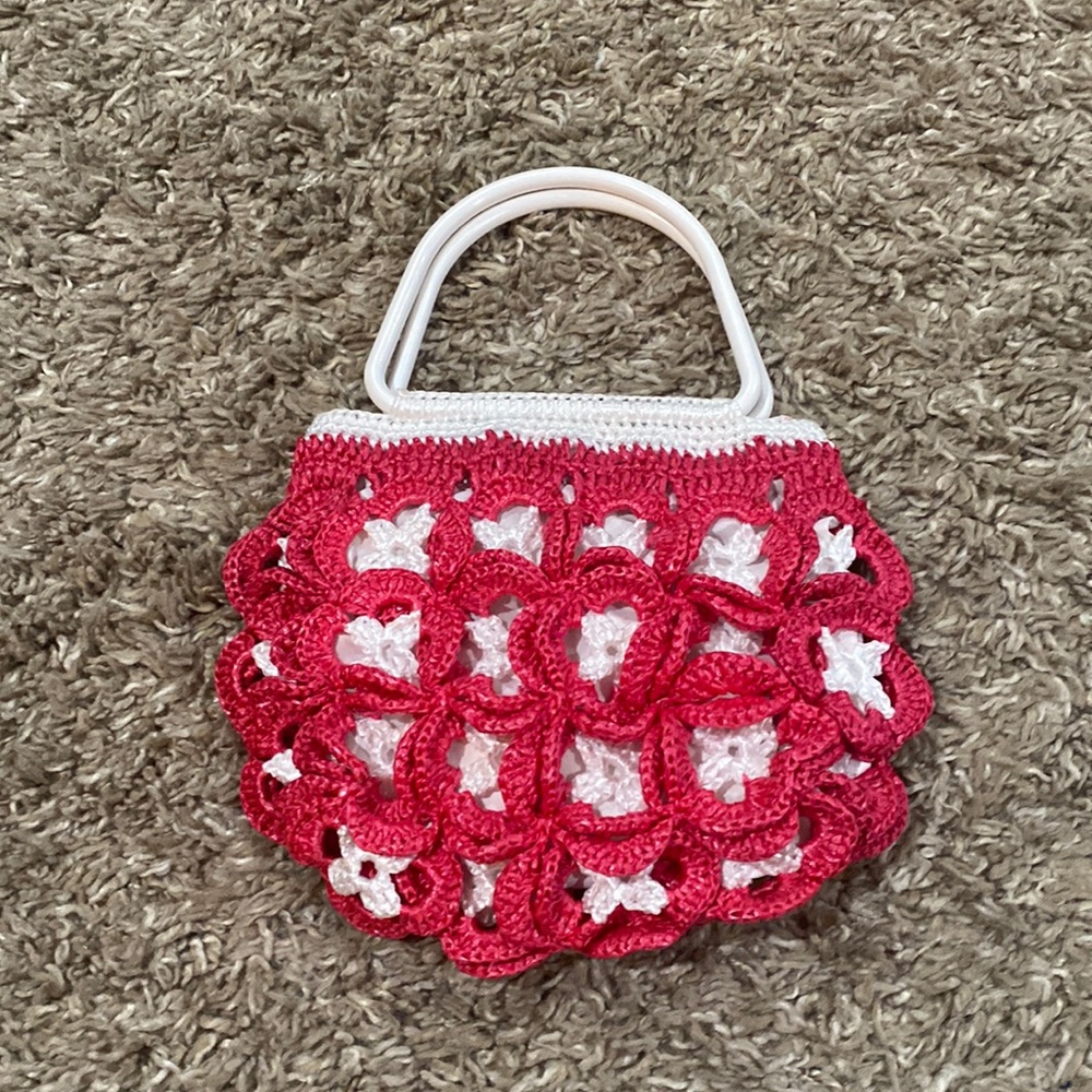 Raffia croched purse homemade